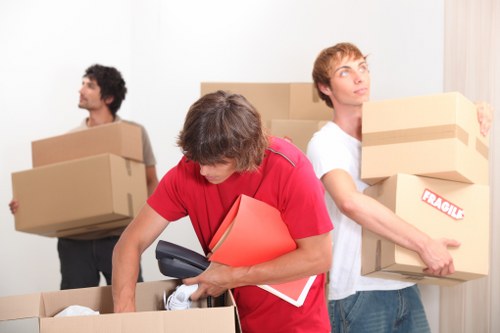 Paddington moving team handling boxes and furniture carefully