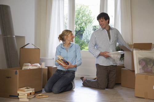 Loading furniture into a van near Paddington residential streets