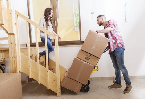 Packed household items ready for home moves in Paddington