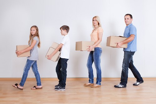 Packed boxes ready for house removals in Paddington