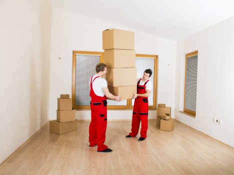 IT equipment being transported safely during an office move